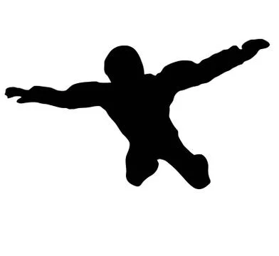 Sky diver free falling Stock Illustration