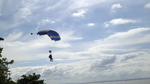 Sky Diving 2 Stock Footage 24634703