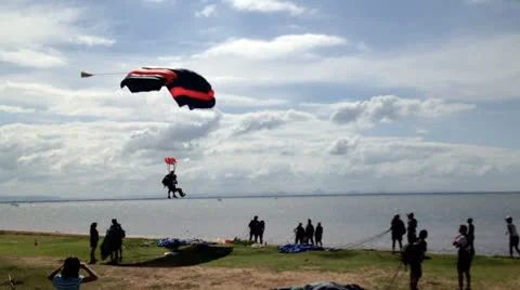 Sky Diving 3 Stock Footage 24635006