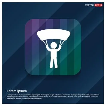 Sky Diving Icon Illustrazione stock