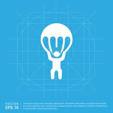 Sky Diving Icon Illustrazione stock