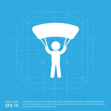 Sky Diving Icon Illustrazione stock