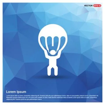 Sky Diving Icon Illustrazione stock