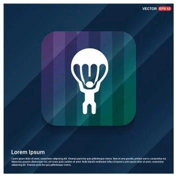 Sky Diving Icon Illustrazione stock