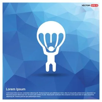 Sky Diving Icon Illustrazione stock