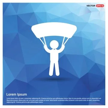 Sky Diving Icon Illustrazione stock