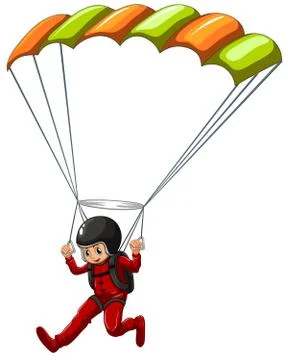Sky diving Stock Illustration