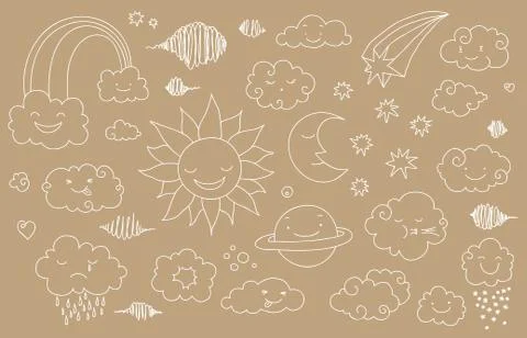 Sky doodle Stock Illustration
