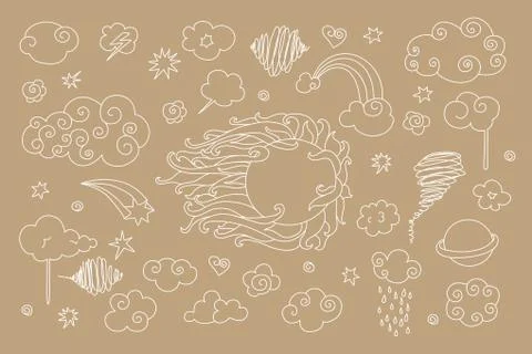 Sky doodle Stock Illustration