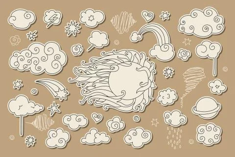 Sky doodle Stock Illustration