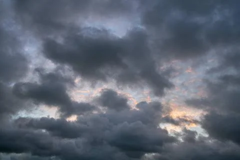 Sky with dramatic clouds Low angle view to evening sky with dramatic cloud... Stock Photos