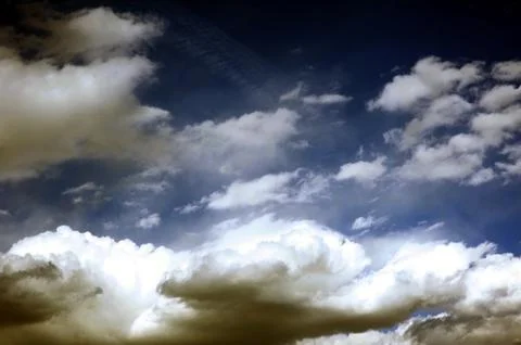 The sky. dramatic gradient - cloudy sky. Stock Photos