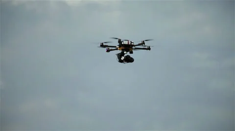Sky dron with the DSLR camera Stock Footage 37219250