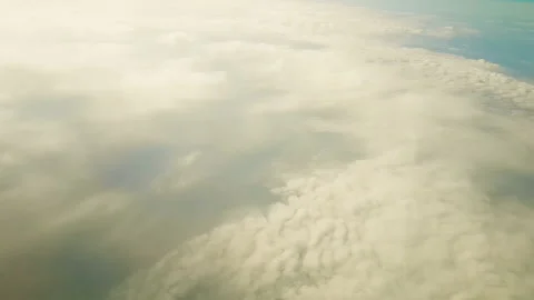 Sky during the day from the window of the plane window. Stock Footage 140935807