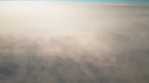 Sky during the day from the window of the plane window. Stock Footage 140936772