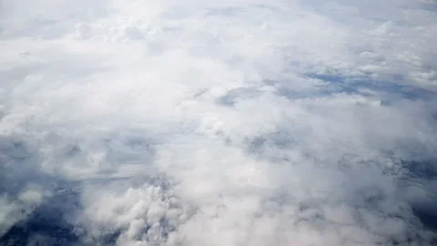 Sky during the day from the window of the plane window. Stock Footage 140937277