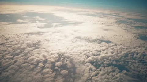 Sky during the day from the window of the plane window. Stock Footage 140937671