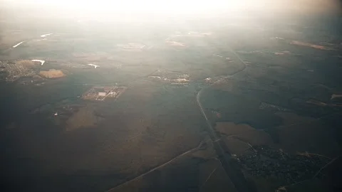 Sky during the day from the window of the plane window. Stock Footage 140937751