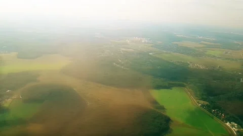 Sky during the day from the window of the plane window. Stock Footage 140937837