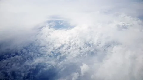 Sky during the day from the window of the plane window. Stock Footage 140938190
