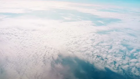 Sky during the day from the window of the plane window. Stock Footage 140938270