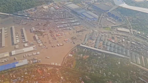 Sky during the day from the window of the plane window. Stock Footage 140938504