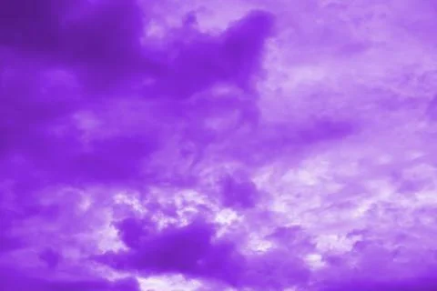 The sky is dyed purple Stock Photos