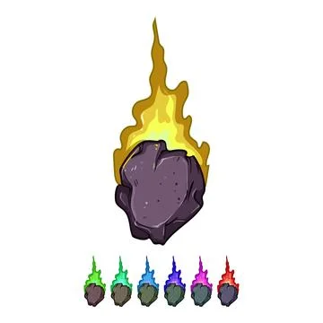 Sky falling meteor cartoon vector graphic Stock Illustration