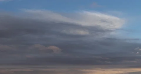 Sky fast clouds sunset Stock Footage 130780562