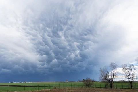 A sky filled with rare clouds Stock Photos