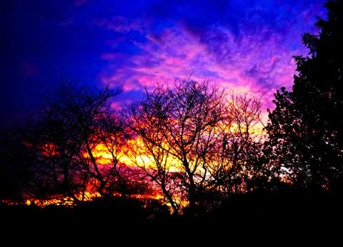 Sky of Fire 写真素材