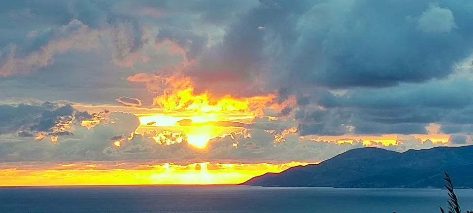 Sky on Fire Foto stock