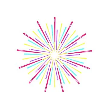 Sky firework cartoon vector illustration Stock Illustration