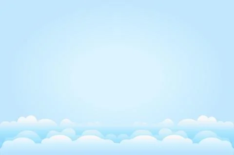 Sky firmament with clouds. Clouds in blue sky background with copy space. Stock Illustration