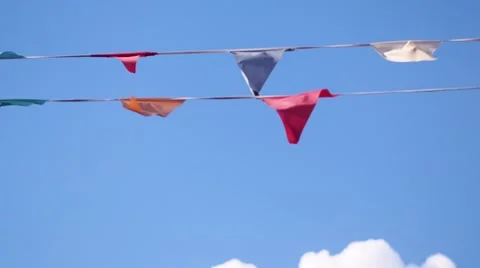 Sky flags Video stock 67879130