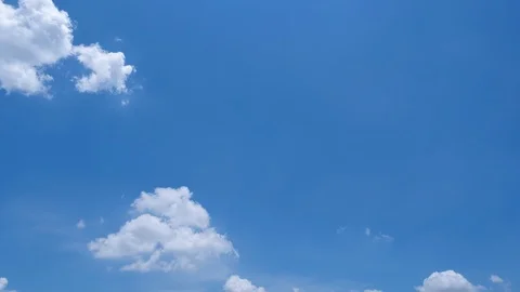 Sky with fluffy cloud time lapse Stock Footage 107279937
