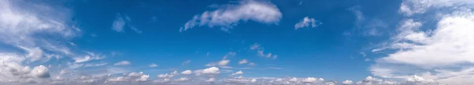 Sky with fluffy clouds Stock Photos