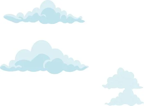 Sky with fluffy white clouds Ilustración de archivo