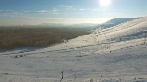 Sky. Forest.Ski resort. Stock Footage 58797961