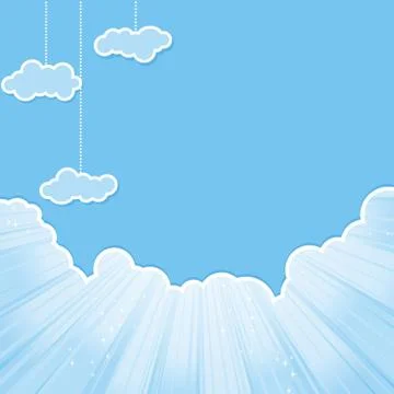 Sky frame with clouds Stock Illustration