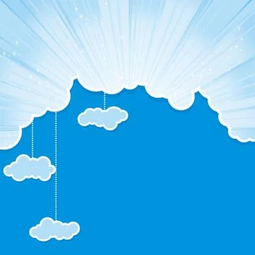 Sky frame with clouds Stock Illustration