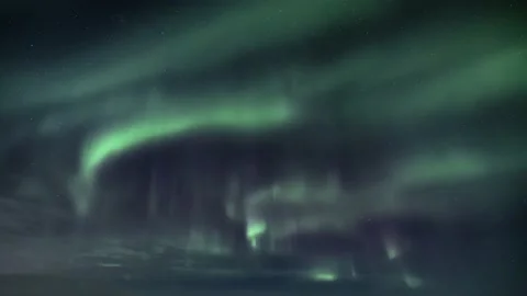 Sky full of auroras dancing 3 動画素材 153406733