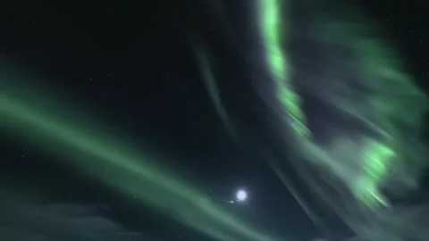 Sky full of auroras dancing 4 動画素材 153406445