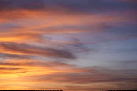 Sky full of clouds of different colors Stock Photos