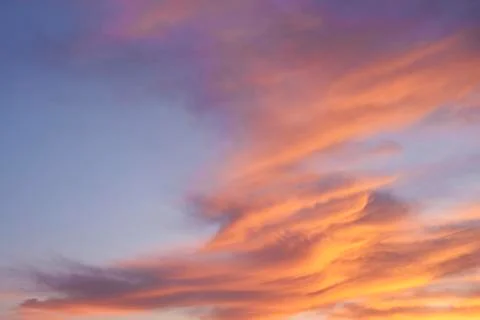 Sky full of clouds of different colors Stock Photos