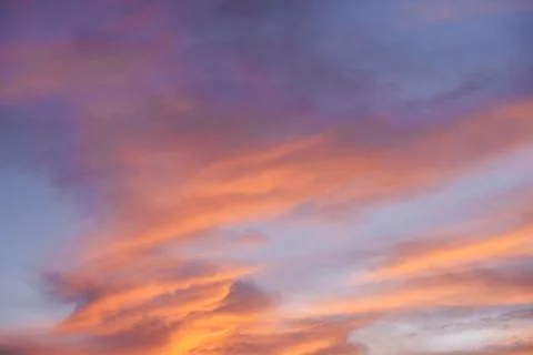 Sky full of clouds of different colors Stock Photos