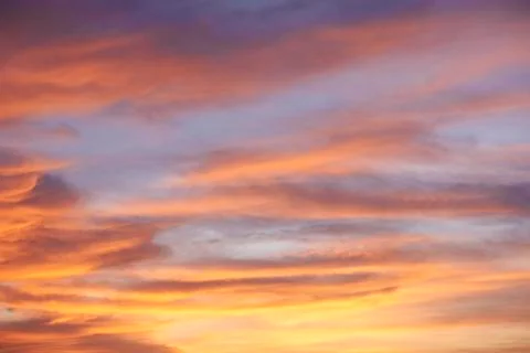 Sky full of clouds of different colors Stock Photos