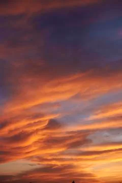 Sky full of clouds of different colors Stock Photos