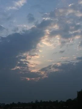 The sky full of clouds Stockfoto's