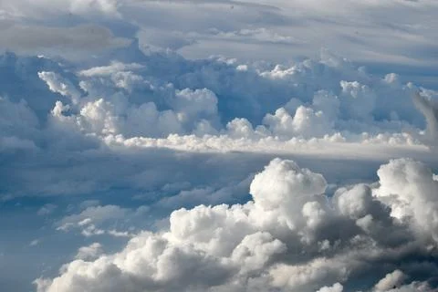 Sky full of cumulus clouds Stock Photos